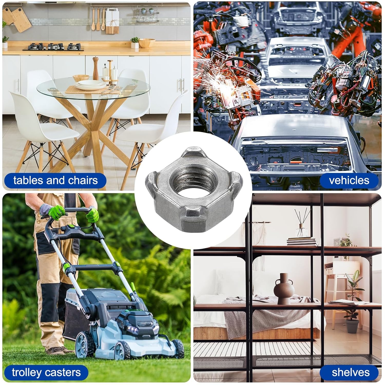 steel weld nut application